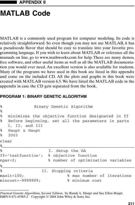 MATLAB Code for Genetic Algorithm に対する画像結果