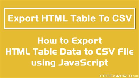 Image result for How to Export HTML Table to Excel Using Java Code