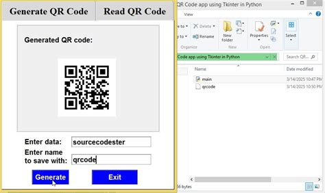 Image result for QR Code Generator Python Code Tkinter Python Output