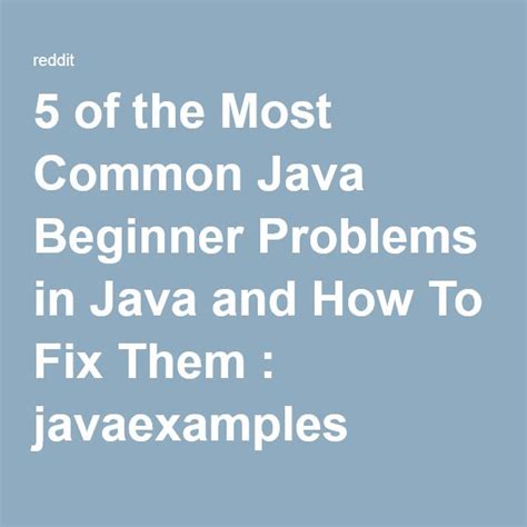 Image result for Common Java Problems