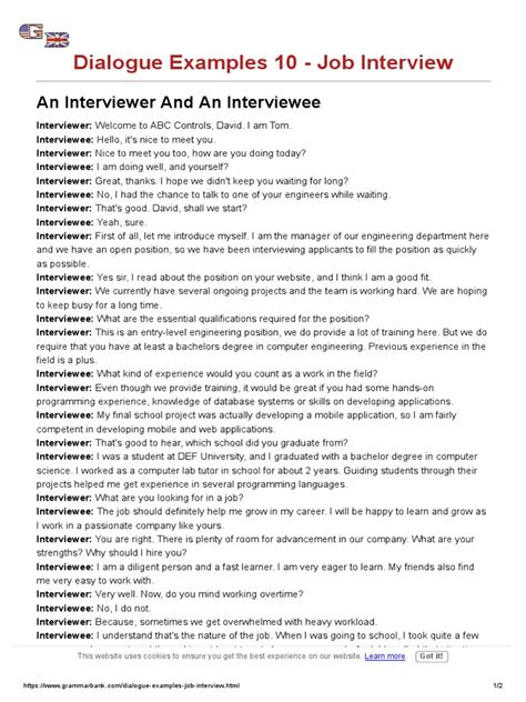 Image result for Interview Script Examples