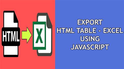 Image result for Export Excel to HTML Using JavaScript