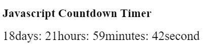 Image result for Create a Countdown Timer in JavaScript
