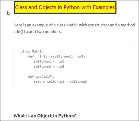 Image result for Python Class Object Example