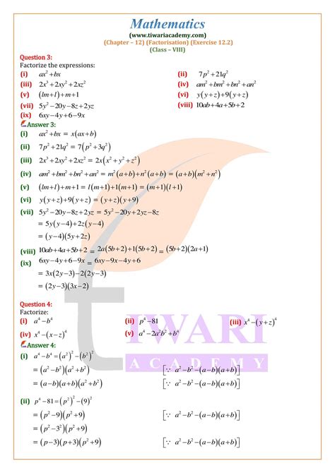 Image result for Math Class 8 Chapter 12 Exercise 12.2