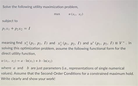 Image result for Utility Maximization Problem Solution