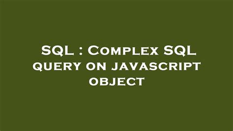 Image result for JavaScript Database Query
