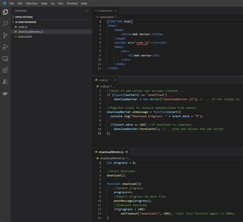JavaScript Web Worker に対する画像結果