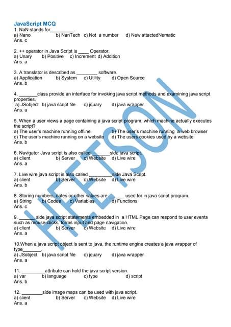 JavaScript Code MCQ에 대한 이미지 결과