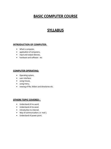 Image result for Basic Computer Courses