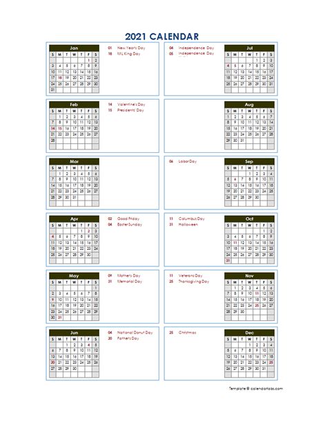 2021 Annual Calendar に対する画像結果