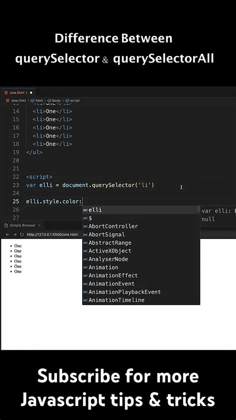 Toradh íomhá ar Que Hace querySelector JavaScript