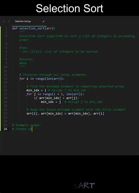 Image result for Select Sort Python Code