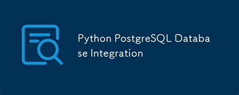 Image result for PostgreSQL Python Tutorial