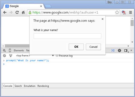 Toradh íomhá ar JavaScript Prompt