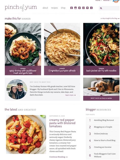 Toradh íomhá ar Cooking Blog Example