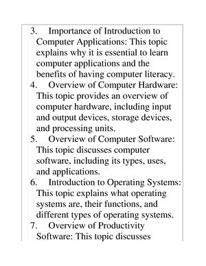 Image result for Introduction to Computer Application PDF
