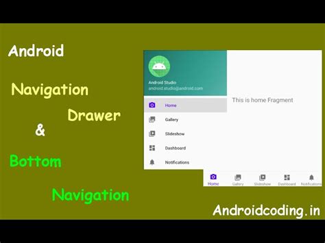 Image result for Navigation Drawer Android Studio Java