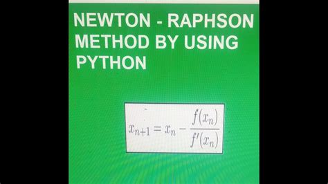 Afbeeldingsresultaten voor Newton-Raphson Method Python Code