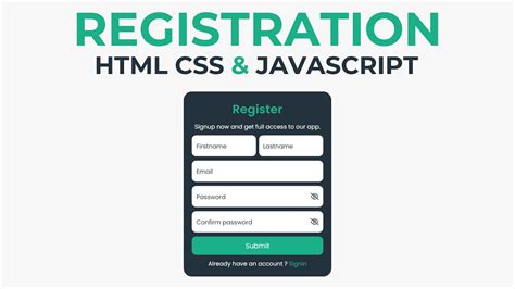 Create Online Form HTML CSS JavaScript に対する画像結果