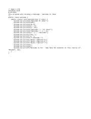 Image result for Welcome to Java Program Code