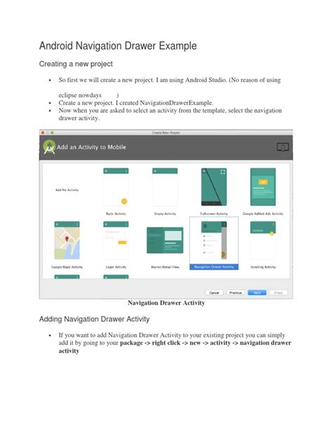 Image result for Navigation Drawer Android Studio Java