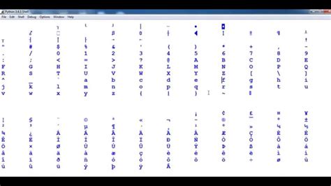 Image result for Write a Python Program to Print All ASCII Character with Their Values
