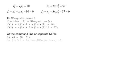 Image result for MATLAB Fsolve Example