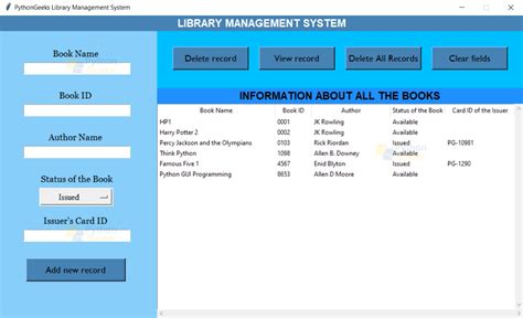 Library Management Python Source Code Project Class 12th に対する画像結果