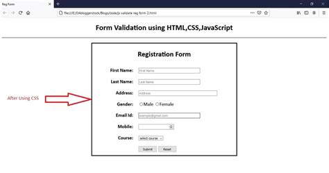 Image result for HTML Form Validation Using JS