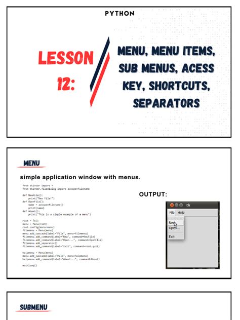 Image result for Python Main Menu Code