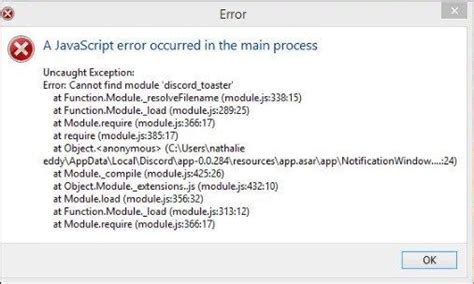 Image result for JavaScript Error in Main Process