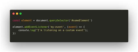 JavaScript Custom Event Listener માટે ઇમેજ પરિણામ
