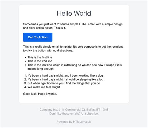 Image result for Basic HTML Email Template Using Notepad