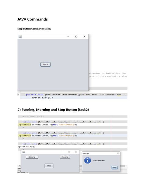 Toradh íomhá ar Java Commands PDF