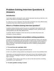 Image result for Problem Solving Questions