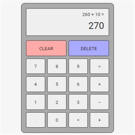 Toradh íomhá ar Calculator Using Keyboard Events in JavaScript