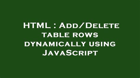 Afbeeldingsresultaten voor How to Create a Table Row by Row Dynamically by Using JavaScript
