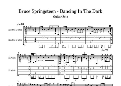 Dancing in the Dark Bruce Springsteen Cover Solo Guitar Tab - Mike Hermans