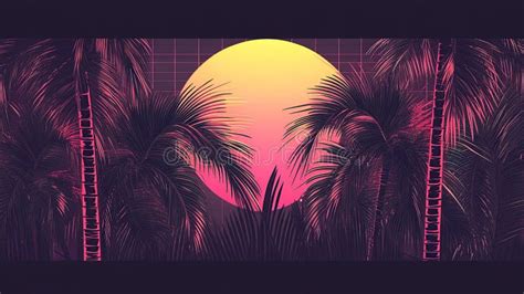 Image result for Synthwave Palm Tree