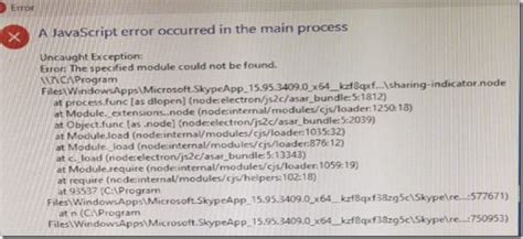 Image result for JavaScript Error in Main Process