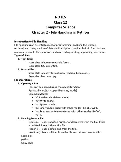 Class 12 Computer Science with Python Notes に対する画像結果