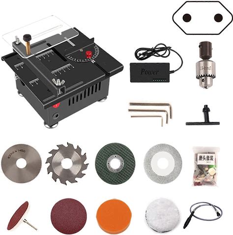 Mini Multi-Functional Table Saw 0-90 Angle Cut Portable DIY Saw Woodworking Electric Saw Set For Home Set E EU Plug