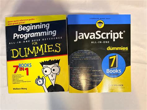 Programming For Dummies Books Lot Javascript All-In-One Beginning