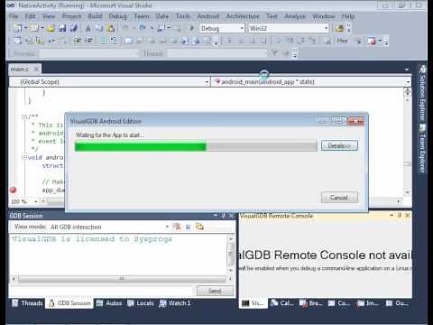 Developing and debugging Native Android code with Visual Studio