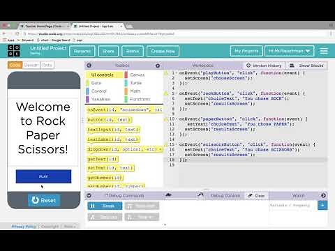App Lab Rock Paper Scissors Game
