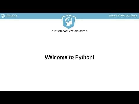 Python Tutorial: Python for MATLAB Users | Intro