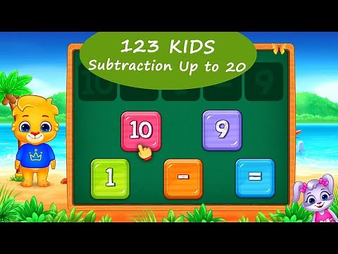 123 Math Kids #3 - Subtracting Numbers Up to 20 with Lucas and Ruby | RV AppStudios Games