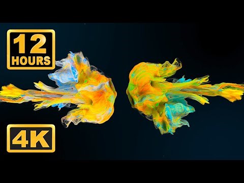 12 HOURS Abstract Macro Liquid in Slow Motion! 4K Relaxing Screensaver for Meditation Relaxing music