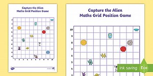 Capture the Alien Grid Position  Maths Pairs Game